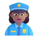 Woman police officer: medium skin tone 3D animated emoji