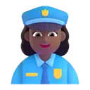 Woman police officer: medium-dark skin tone 3D animated emoji