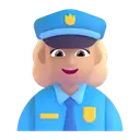 Woman police officer: medium-light skin tone 3D animated emoji