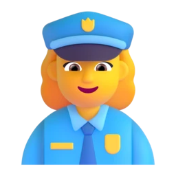 Woman police officer animated emoji
