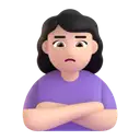 Woman pouting: light skin tone 3D animated emoji