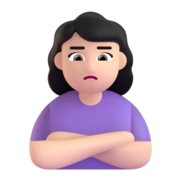 Woman pouting: light skin tone animated emoji