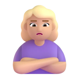 Woman pouting: medium-light skin tone animated emoji