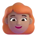 Woman: red hair: medium skin tone 3D animated emoji