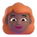 Woman: red hair: medium-dark skin tone 3D animated emoji
