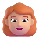 Woman: red hair: medium-light skin tone 3D animated emoji