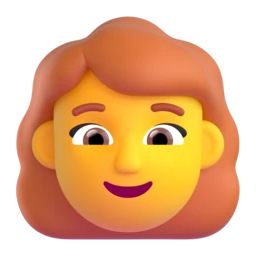Woman: red hair animated emoji