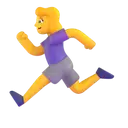 Woman running 3D animated emoji