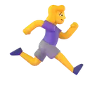 Woman running facing right 3D animated emoji