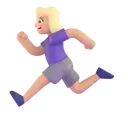 Woman running: medium-light skin tone 3D animated emoji