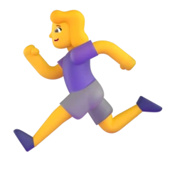 Woman running animated emoji