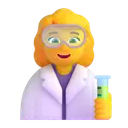 Woman scientist 3D animated emoji