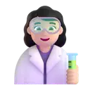 Woman scientist: light skin tone 3D animated emoji