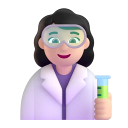 Woman scientist: light skin tone animated emoji