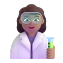 Woman scientist: medium skin tone 3D animated emoji