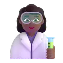 Woman scientist: medium-dark skin tone 3D animated emoji