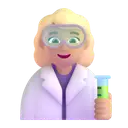 Woman scientist: medium-light skin tone 3D animated emoji