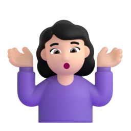 Woman shrugging: light skin tone animated emoji