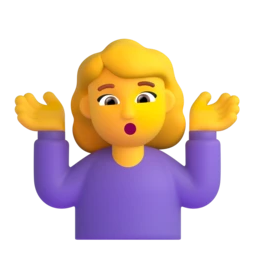 Woman shrugging animated emoji
