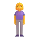 Woman standing 3D animated emoji
