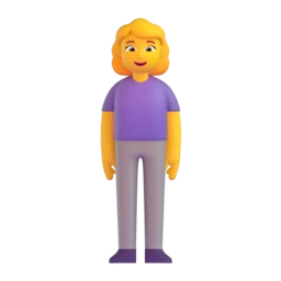 Woman standing animated emoji