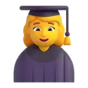 Woman student 3D animated emoji