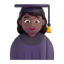 Woman student: medium-dark skin tone 3D animated emoji