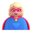 Woman superhero: medium-light skin tone 3D animated emoji