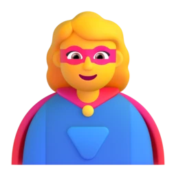 Woman superhero animated emoji