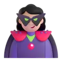 Woman supervillain: light skin tone 3D animated emoji