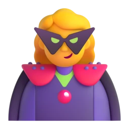 Woman supervillain animated emoji
