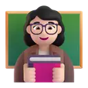 Woman teacher: light skin tone 3D animated emoji