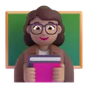 Woman teacher: medium skin tone 3D animated emoji