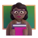 Woman teacher: medium-dark skin tone 3D animated emoji