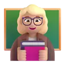 Woman teacher: medium-light skin tone 3D animated emoji