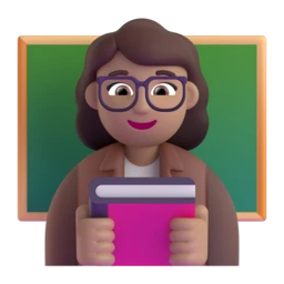 Woman teacher: medium skin tone animated emoji