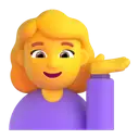 Woman tipping hand 3D animated emoji