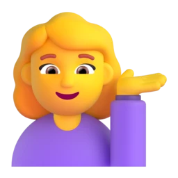 Woman tipping hand animated emoji