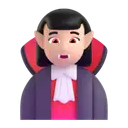 Woman vampire: light skin tone 3D animated emoji