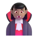Woman vampire: medium skin tone 3D animated emoji