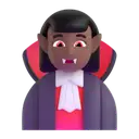 Woman vampire: medium-dark skin tone 3D animated emoji