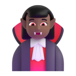 Woman vampire: medium-dark skin tone animated emoji