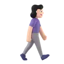Woman walking facing right: light skin tone 3D animated emoji