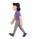 Woman walking: light skin tone 3D animated emoji