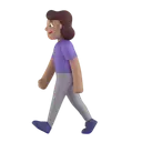 Woman walking: medium skin tone 3D animated emoji