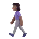 Woman walking: medium-dark skin tone 3D animated emoji