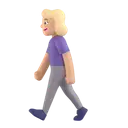 Woman walking: medium-light skin tone 3D animated emoji