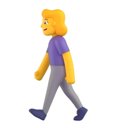Woman walking animated emoji