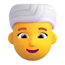 Woman wearing turban 3D animated emoji