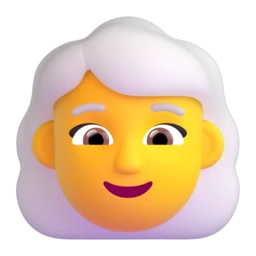Woman: white hair animated emoji